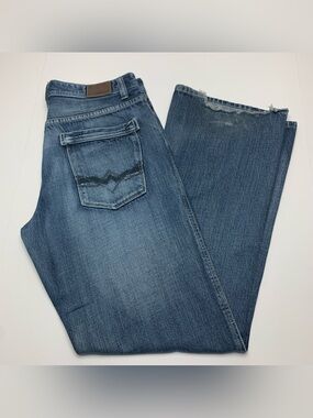 Vintage Flypaper Jeans Y2k Baggy Bootcut Blue Denim Pants Mens Size 34